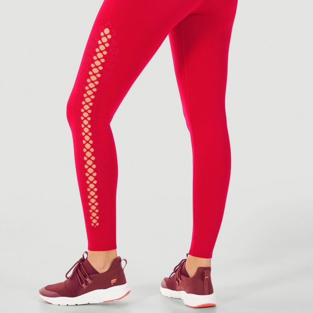 Fabletics Red sculpt knit leggings